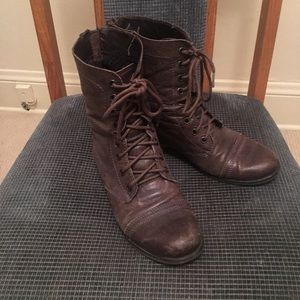 Brown Combat Steve Madden Boots